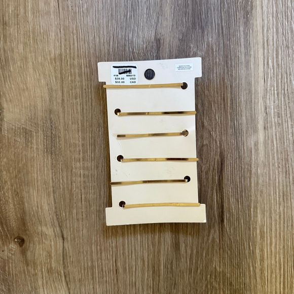 Anthropologie Gold Bobby Pin Set NWT MultiColored Gemstones - Picture 3 of 3